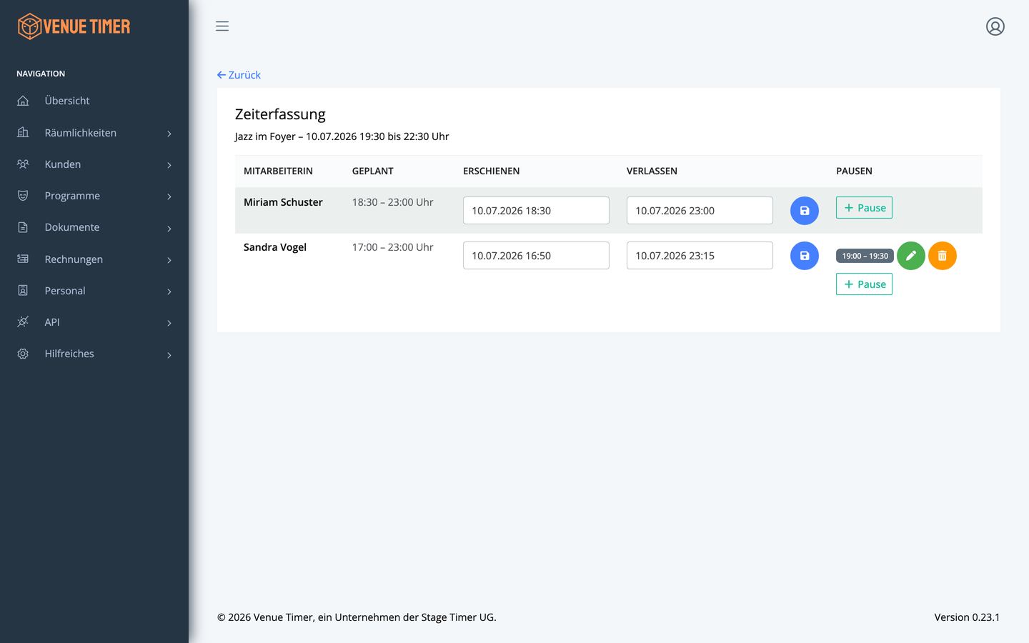 Zeiterfassung